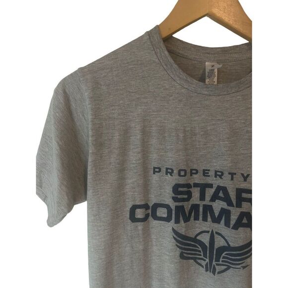 Buzz LIGHTYEAR PROPERTY OF STAR COMMAND T-SHIRT SIZE Mens Small Grey DisneyPixar - Picture 2 of 9
